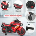 thumbnail image 3 of 12V Ride On Motorcycle for Kids, Electric Kids Motorcycle with LED, Bluetooth, Music, Horn, 110 Lbs Load, 3 of 8