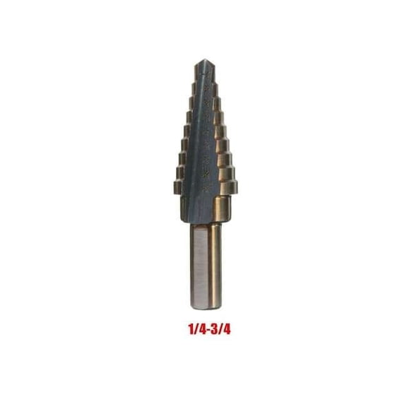 Hhip 1/4-3/4" High Speed Steel Step Drill With 9 Steps 5000-0015