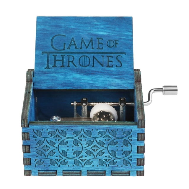 Caja música manivela exquisita retro Exquisito y elegante adorno regalo caja música (Caja música-6) Azul Juego Tronos