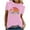Pink, variant on Fesfesfes Activewear for Women T-Shirt Fashion Short Sleeve Round Neck Printing Casual Blouse T-Shirt Tops Shirt Tshirts Shirts for Women Graphic 10(XL)