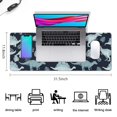 thumbnail image 5 of Long Mouse Pads for Desk,DarkBlue Cartoon Dinosaurs Leaves Desk Mats on Top Of Desks, Desk Mouse Pad Extra Large with 3mm Non-Slip Base and Stitched Edge for Gaming,Work,Home 31.5"x11.8", 5 of 5