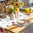 thumbnail image 4 of Blue Red Spring Floral Round 15 Inch Placemats Set of 6, Pastoral Flowers Watercolor HeatResistant Non Slip Place Mats for Dining Table, Wipeable Braided Kitchen Table Mats for Housewarming, 4 of 9