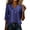 Blue, variant on Women's Button Up Shirts with Collar 3/4 Sleeve Cotton Linen Plus Size Comfy Blouses Travel Casual Summer Tops (3XL, Sky Blue)