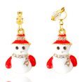 thumbnail image 2 of Pendientes de Navidad Muletas de Papá Noel Copo de nieve Árbol de Navidad Alce Clip de oreja Pendientes de Navidad, 2 of 6