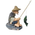 thumbnail image 3 of Paisajismo de pecera pequeña, anciano pescador pescando, decoraciones de Jiang Taigong, adornos de jardinería con macetas, adornos creativos de pesca Weng, 3 of 4