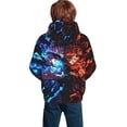 thumbnail image 2 of Ju-jutsu Gojo Kai-sen Kids' Hoodie 3d Print Sweatshirt Soft Pullover Hooded With Big Pockets For Boys Or Girls Small, 2 of 8