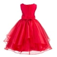 thumbnail image 3 of Ekidsbridal Asymmetric Ruffles Organza Layers Flower Girl Dress Sequin Sash Junior Bridesmaid Birthday Communion Formal Clothing Baptism 012S 12, 3 of 3
