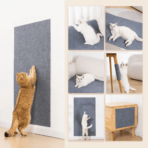 Self‑Adhesive Felt Cat Scratcher, Wear‑Resistant Scratch Pad for Cats, Wall‑Mount Cat Scratch Mat, rascador para gatos for Furniture Couch Wall Protection