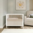 thumbnail image 5 of Dream On Me Lucas Mini Modern Crib With Rounded Spindles I Convertible Crib I Mid- Century Meets Modern I Portable Crib, White Vintage Oak, 5 of 6