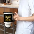 thumbnail image 2 of 3drose, Image of Celtic Knots on Black and Gray Background- Not Metal Foil, 14oz Stainless Steel Travel Mug, 2 of 3