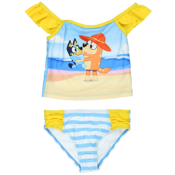 Bluey Girls Toddler Tankini Set, UPF50 Sun Protection Swimsuit 624GY