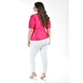 thumbnail image 3 of Blusa escote V Roman Fashion Tallas Extras 1772 Fucsia 40, 3 of 6