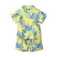 thumbnail image 5 of Ketyyh-chn99 Boys' Cotton Shorts and Shirt Set Toddler Boys Summer Outfits Short Sleeve T-Shirts Shorts Baby Boy Outfit for 6-7 Years,Yellow, 5 of 6