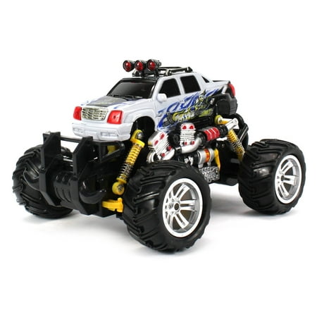 Graffiti Cadillac Escalade EXT RC Off-Road Monster Truck 1:18 Scale 4 Wheel Drive RTR, Working Hinged Spring Suspension, Perform Various Drifts (Colors May Vary)