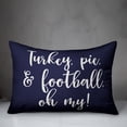 thumbnail image 3 of Creative Products Turkey, Pie & Football, Oh My in Navy 14 x 20 Spun Poly Pillow, 3 of 3