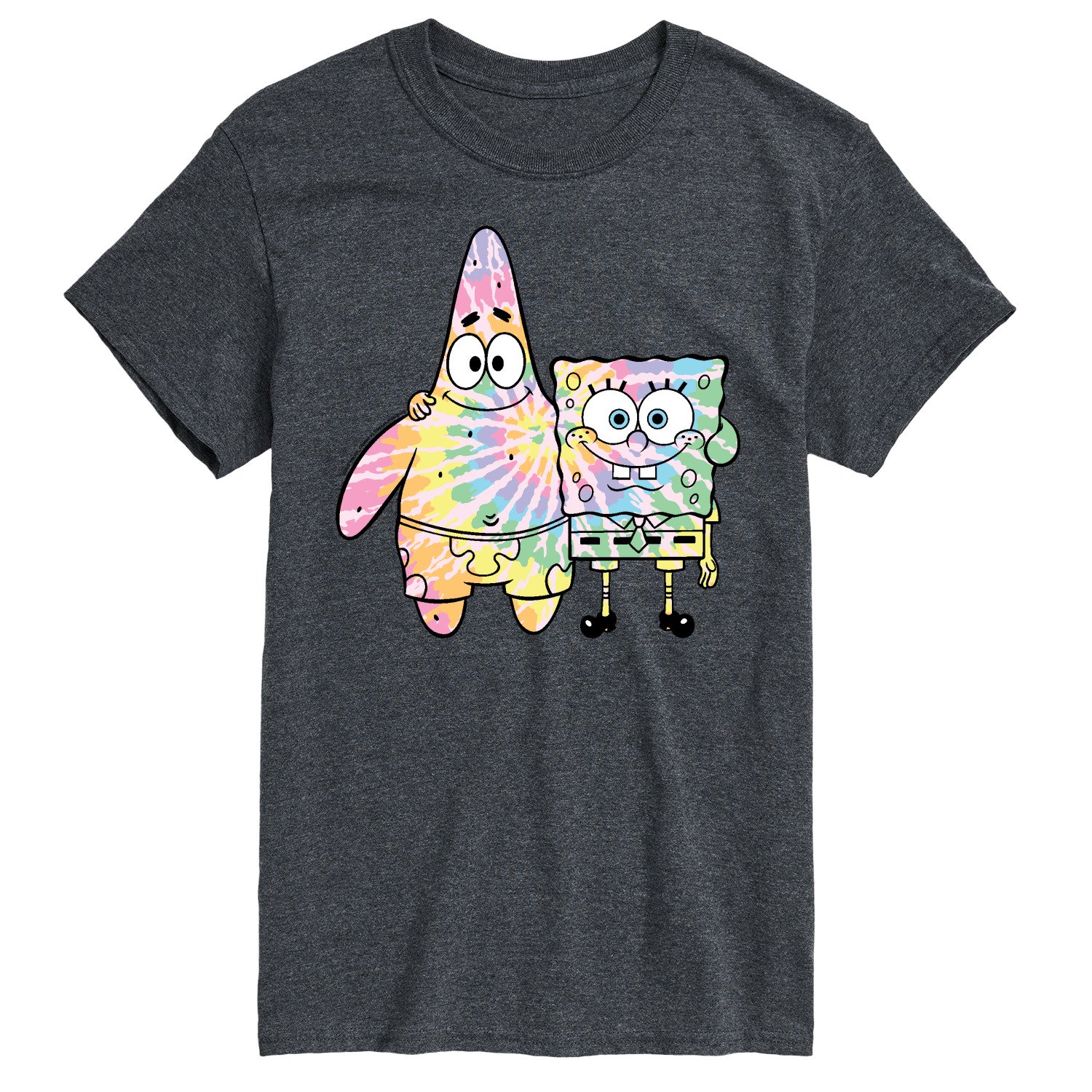 SpongeBob SquarePants - SpongeBob and Patrick Tie Dye Short Sleeve Graphic T-Shirt
