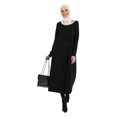 thumbnail image 2 of Black - Crew neck - Unlined - Modest Dress - Refka, 2 of 5