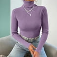 thumbnail image 5 of Turtleneck Sweater for Women Long Sleeve Slim Fit Lightweight Base Layer Knit Tops, S, 5 of 6
