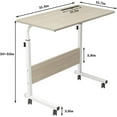 thumbnail image 4 of Soges Adjustable Movable Laptop Desk Built-in Slot Computer Desk for Bed Sofa ,Writing Table, Side Table,Maple, 4 of 8