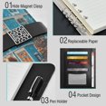 thumbnail image 4 of Leather Notebook with Pen Holder Writing Notepad Includes 100 Pages Lined Journal Town in Winter, 4 of 6