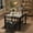 Grey, variant on EDTara Dining Table Set for 4, Wood Kitchen Table with 4 Upholstered Chairs, Kitchen Table Chairs Set of 4 w/Collision Angle for Small Space, Dining Room, Apartment