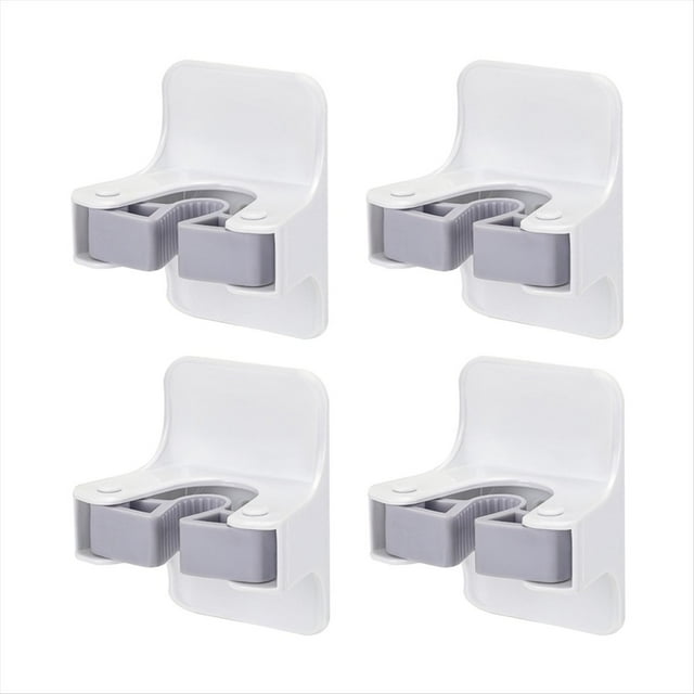 Soporte para Escobas, Soporte para Escobas Montado en la Pared, Gancho Adhesivo Fuerte Sin Rastro, Estante de Pared, Soporte para Escobas Sin Perforaciones