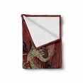 thumbnail image 2 of Dragon Soft Flannel Fleece Blanket, Angry Dragon Doodle on Grunge Background Japanese Eastern Ethereal Pattern Print, Cozy Plush for Indoor and Outdoor Use, 50" x 60", Ivory and Ruby, by Ambesonne, 2 of 6
