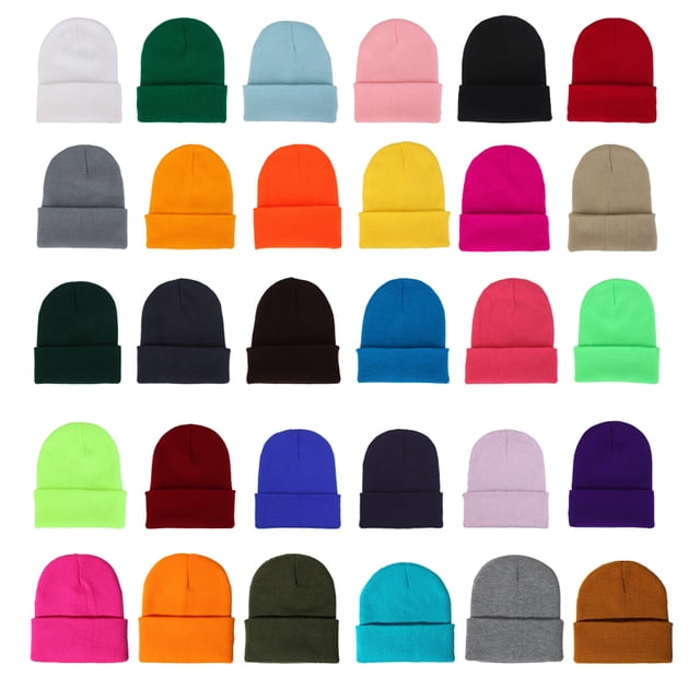 Bonnet Chapeaux Chapeaux Tricotés Unisexe Réglable Automne Hiver Skullcap Candy Couleur à la Mode Cyclisme Accessoires de Cheveux pour les Sports de Plein Air Fluorescent Jaune