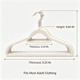 thumbnail image 2 of MegaLove Beige Velvet Non‑Slip Clothes Hangers, 10 Pack, Space Saving Heavy Duty Hangers for Closet Storage, 2 of 4