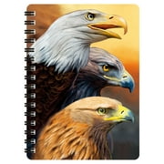 3D LiveLife Jotter - Three Eagles from Deluxebase. Lenticular 3D Bird 6x4 Spiral Notebook with plain recycled paper pages. Artwork licensed from renowned artist Carol Cavalaris
