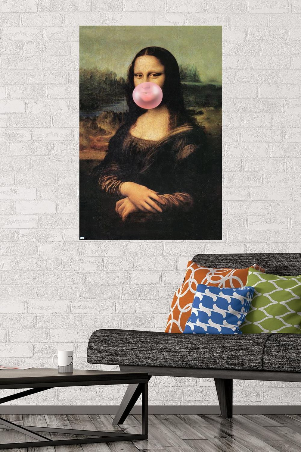 Reinders - Mona Lisa Bubble Gum Wall Poster, 22.375" x 34"