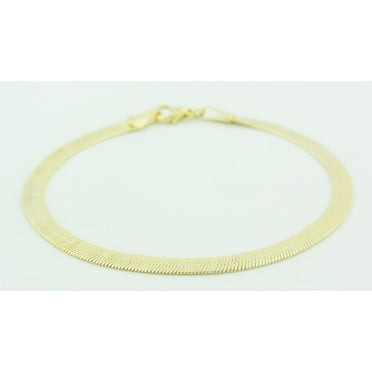 YTTAL 14k Gold Herringbone 7.5 Inch Bracelet
