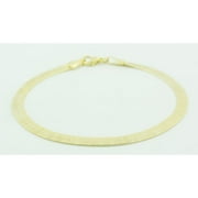 Clearance!YTTAL 14k Gold Herringbone 7.5 Inch Bracelet