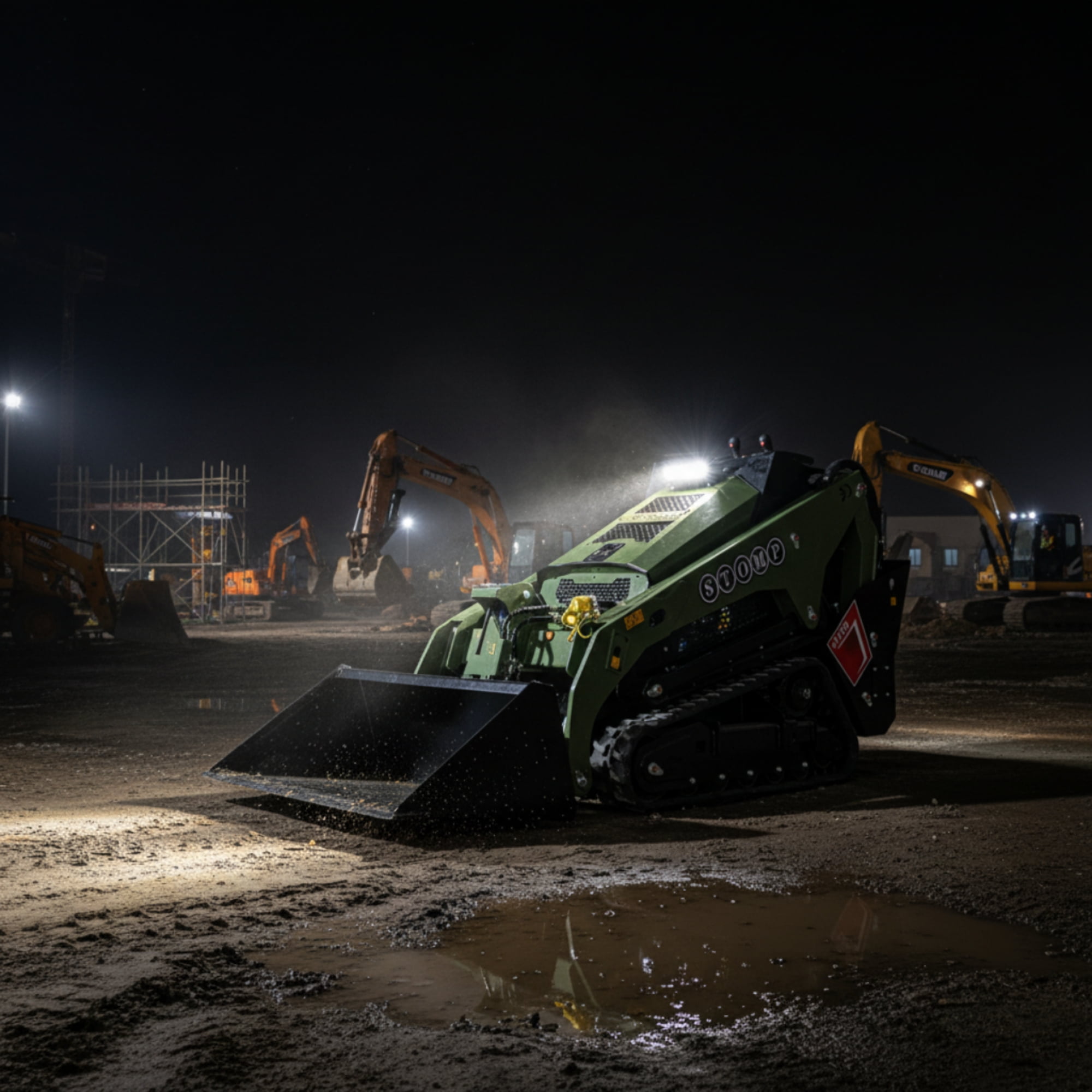 TYPHON STOMP V1000 Diesel Skid Steer Loader, 24HP Kubota D1105 Engine, Compact 1.5 Ton Pilot Control