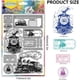 thumbnail image 2 of Custom PVC Plastic Clear Stamps for DIY Scrapbooking Photo Album Decorative Cards Making Train 160x110mm, 2 of 9