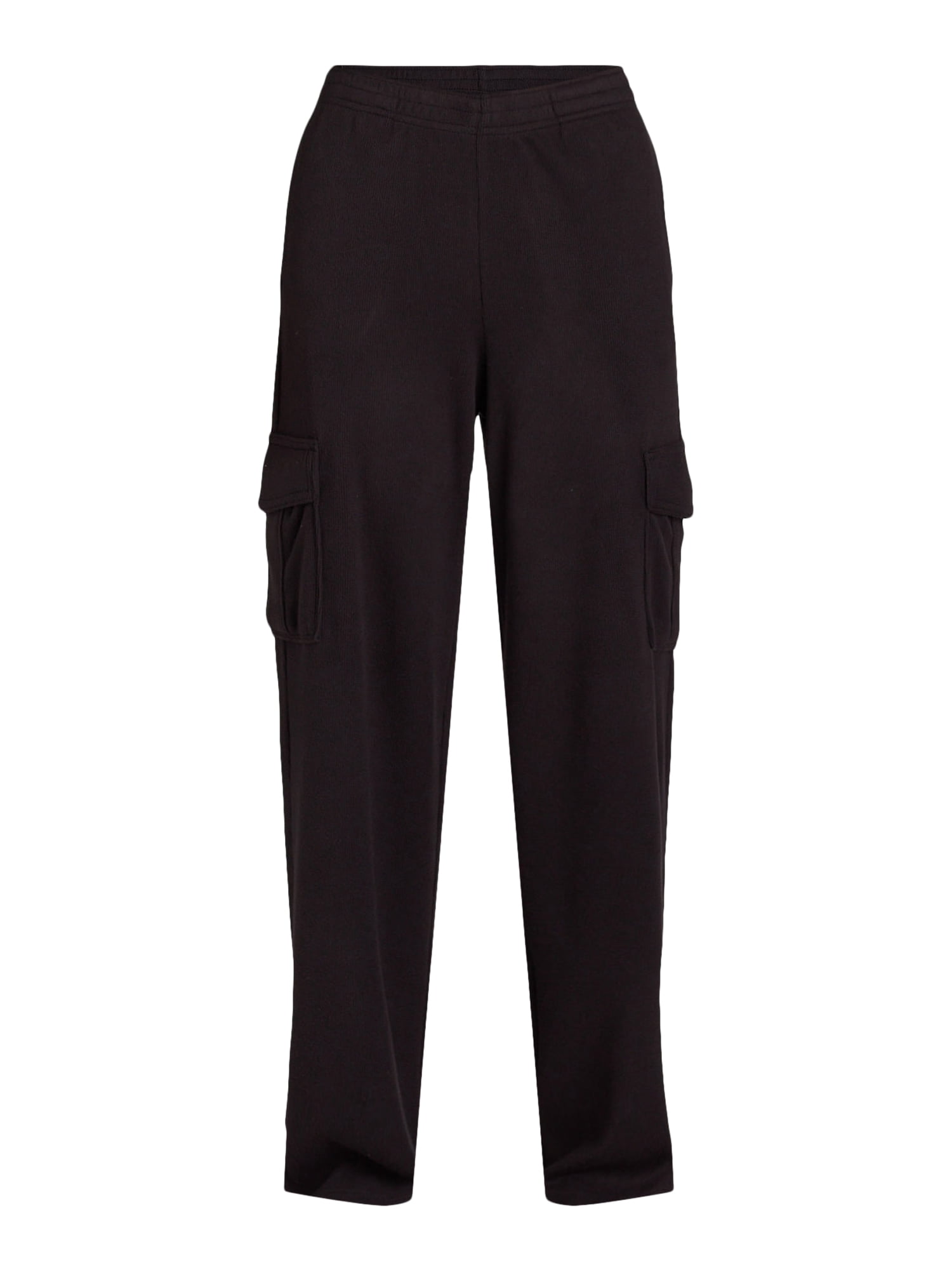 No Boundaries Brushed Waffle Knit Cargo Pants, Sizes XS to XXL (Women's)