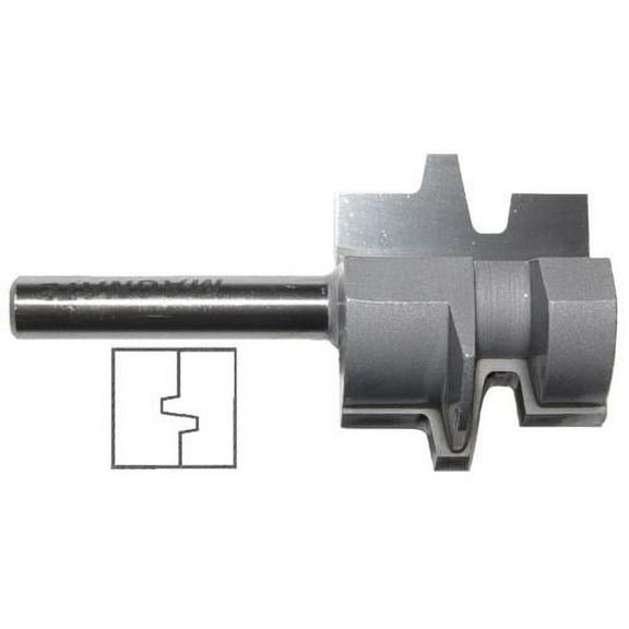Magnate 7361 Reversible Glue Joint Router Bit - 1" Cutting Length, 1/4" Shank Diameter, 1-1/4" Shank Length, 1-1/4" Overall Diameter