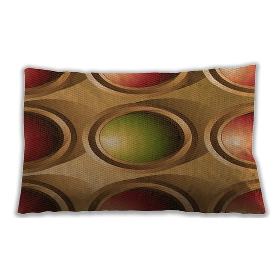 Ahgly Company Outdoor Rectangular Contemporary Lumbar Throw Pillow, 13 inch by 19 inch