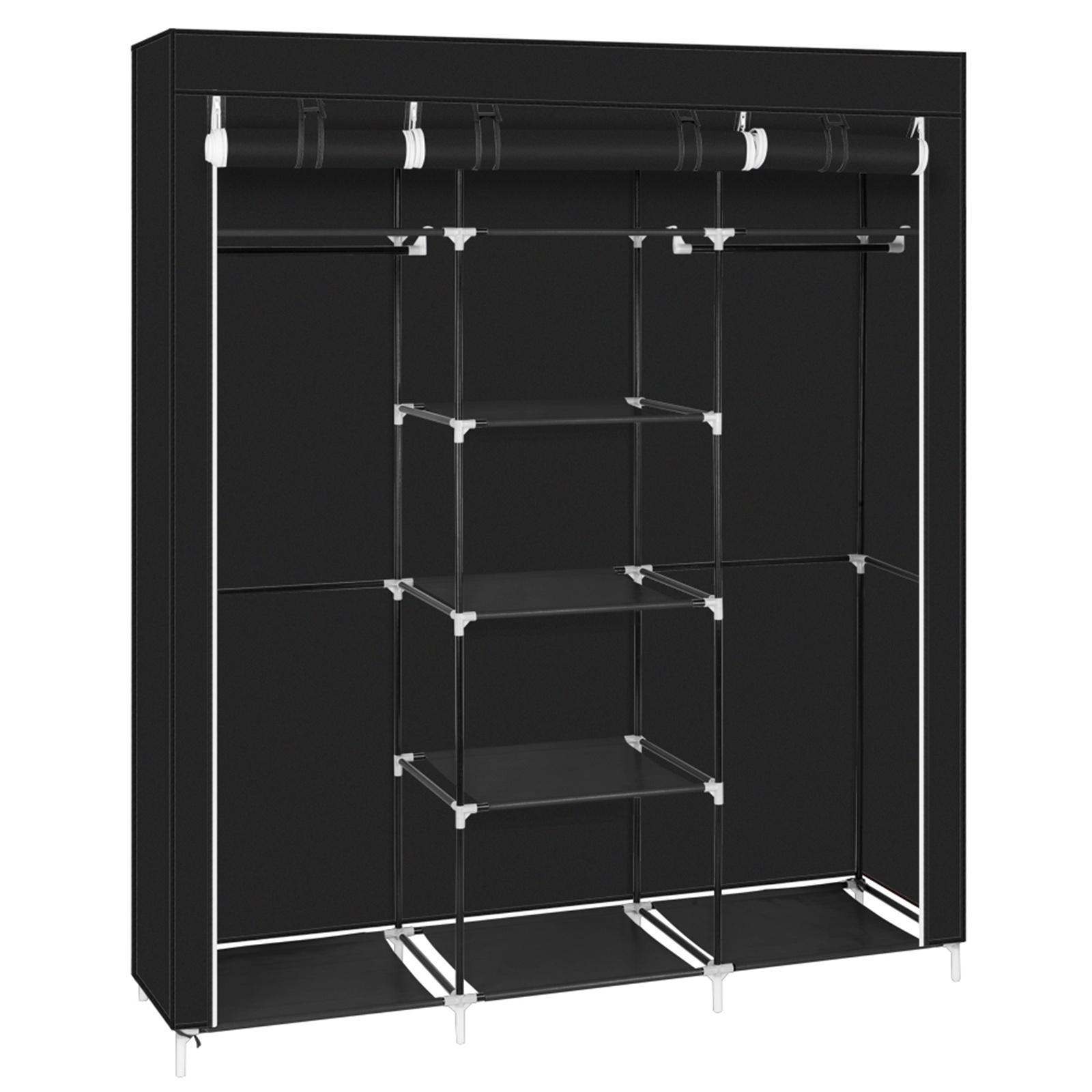 5 Tiers Closet Organizer Shelves Clothes Storage Metal Rack Home