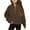 Brown, variant on BLVB Girls Half Zip Sweatshirt Fleece Pullover Sweatshirts Fall Winter Clothes for Teen Girls Thumb Hole for 5-14 Years