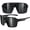 Black, variant on Grinderpunch Running and Baseball Sport Sunglasses for Men and Women, UV400 Protection - Black