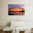 thumbnail image 2 of Elephant Stock Bourne Bridge Sunset Wall Art - Horizontal Canvas Wall Art - Living Room Wall Decor - Architecture Canvas - Gray And Orange Decor - 36" x 24", 2 of 8