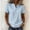 Sky Blue, variant on Blouse for Women Breathable Button Down V-Neck Short Sleeve T-Shirts Casual Summer Tops