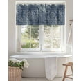 thumbnail image 4 of Dark Blue Valances for Windows Medieval Ethnic Turkish Retro Valance Rod Pocket Light Filtering Short Window Treatments Curtains for Kitchen Bathroom Living Room Bedroom, 1 Panel, 42 x 12 Inch, 4 of 7