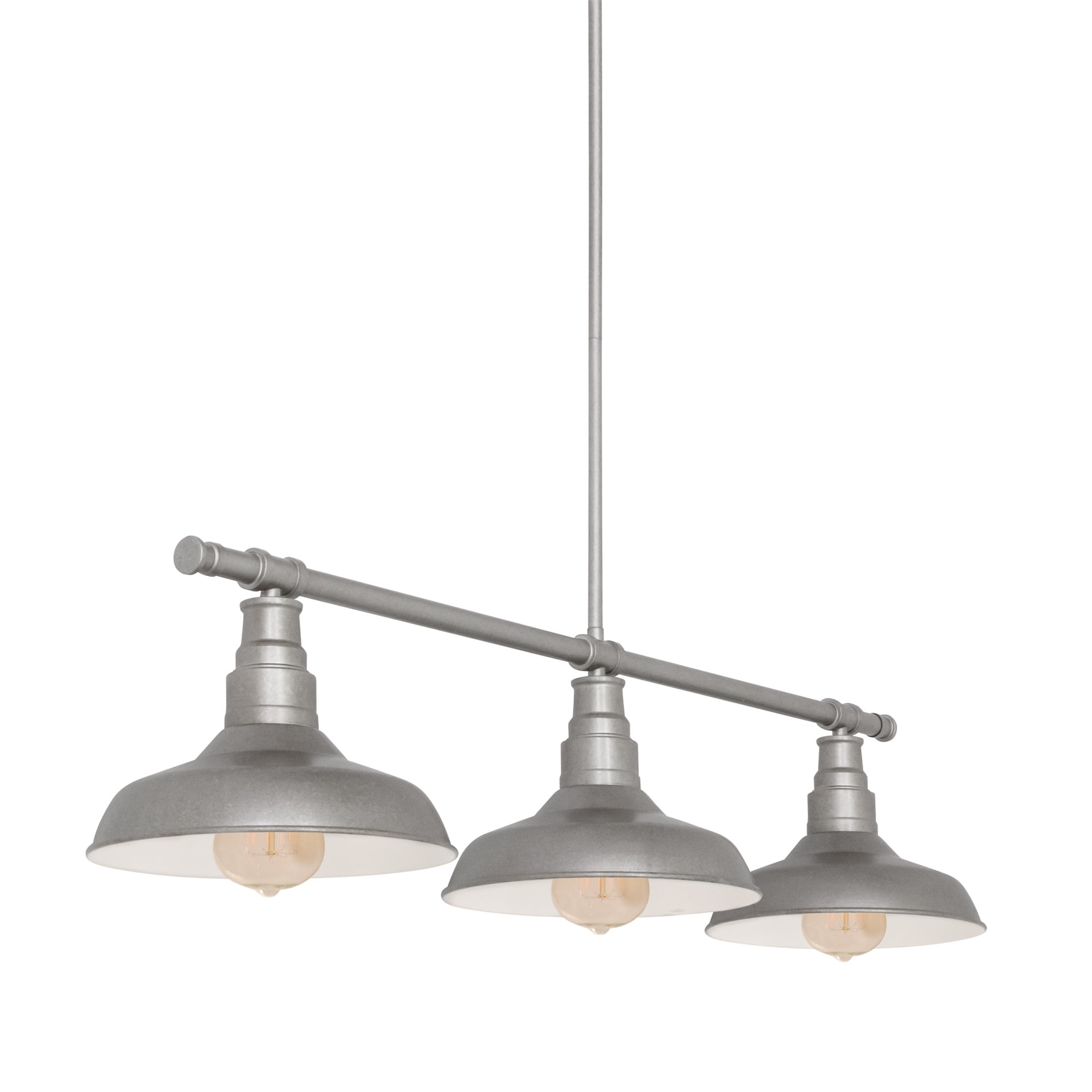 Design House Kimball 3-Light Farmhouse Dimmable Indoor Pendant Light, Galvanized Silver