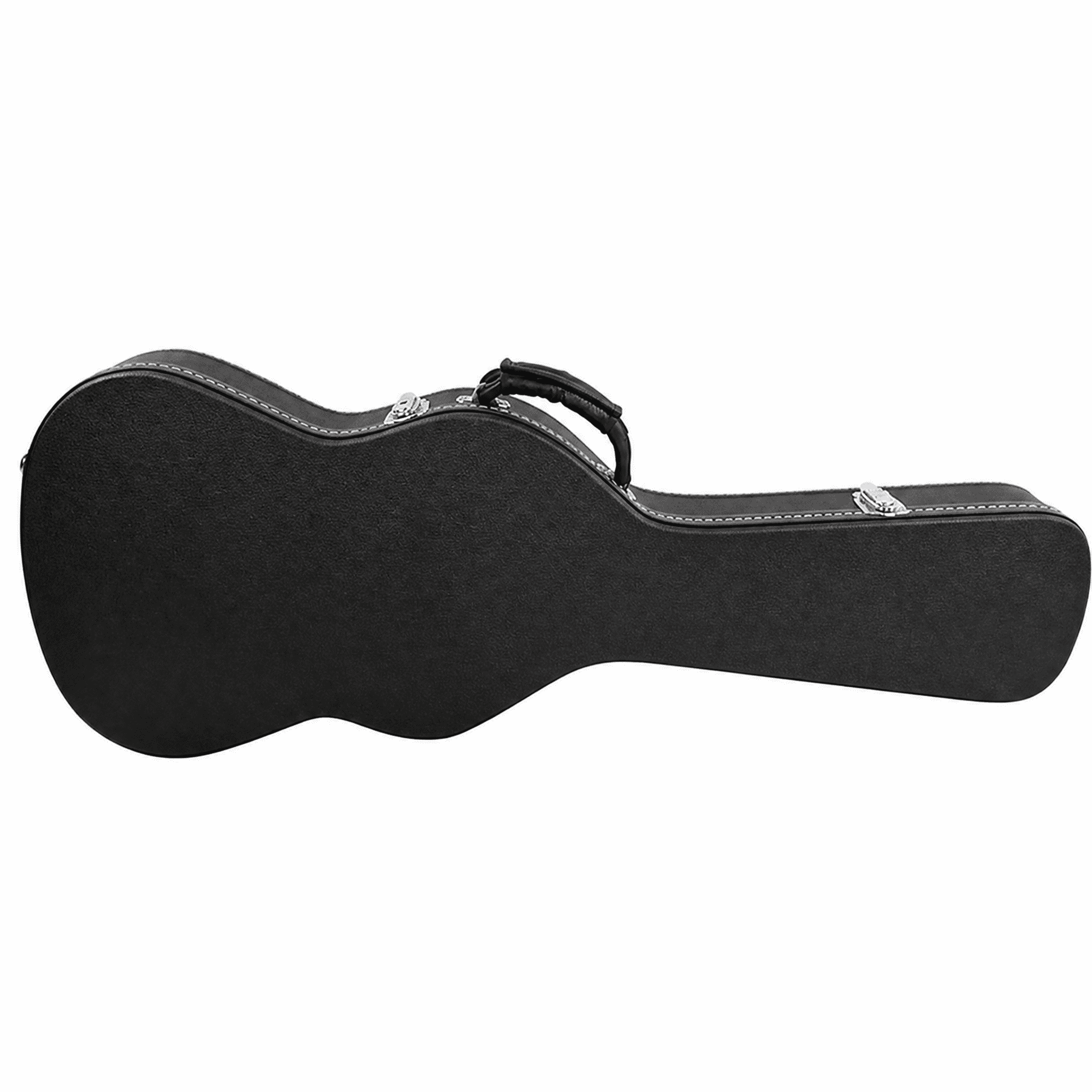 ST High Grade Electric Guitar Hard Case Lockable Wood Case with Plush Lining & Accessory Compartment Black