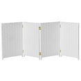 thumbnail image 2 of Red Lantern 2 ft. Short Woven Fiber Folding Screen - White - 4 Panel, 2 of 7