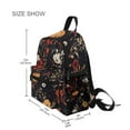 thumbnail image 3 of FORMRS School Backpack with Front Zippered Pocket 12" Student Travel Daypack, Black Floral Pattern, 3 of 6