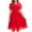 Red#01, variant on AHTJRT Girls Dress Crewneck Sheer Mesh Puffy Short Sleeve A-Line Casual Party Wedding Bridesmaid Dresses Green#01 10-12 Years