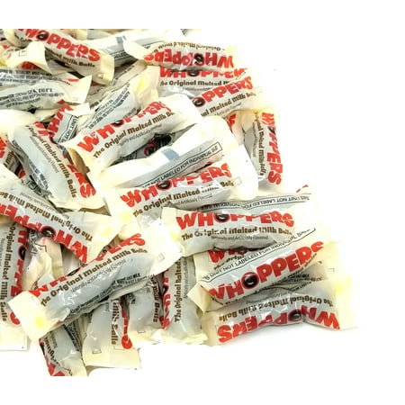 Whoppers Fun Size Individual Pouch, Chocolate Covered Malted Milk Balls Candy Bulk 1 Pound (Best Malted Milk Balls)